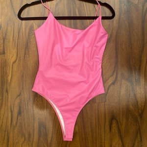 Fashion Nova - Pink Latex Bodysuit